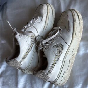Nike White and Cream Women's Sneakers